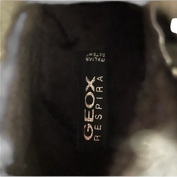 GEOX Rawelle ABX Faux Shearling Trimmed Waterproof Black Boots – Sz 9 - Picture 7 of 8